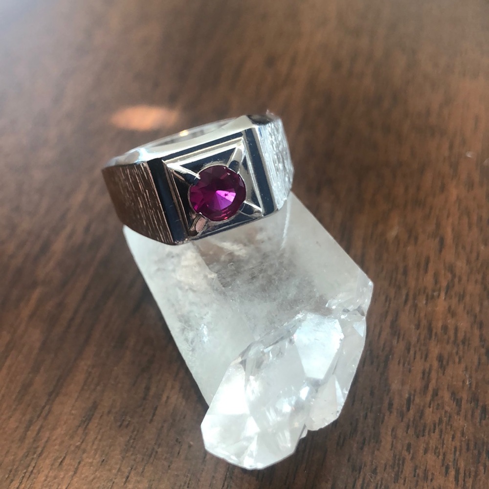 Men's Sterling cigar ring LIND, Vintage 1960's